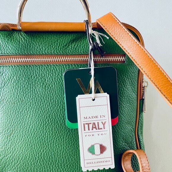 NWT RARE Valentina Sling Backpack Real Finest Italian  display picture 1